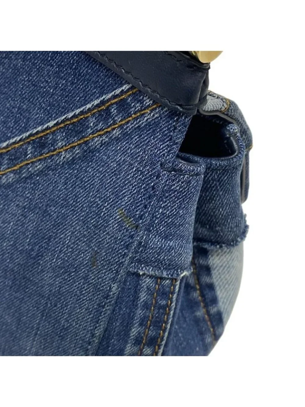 ★SOLD★ Dolce & Gabbana Handbag Shisiri Navy Dark Light Blue Leather - Picture 14 of 15